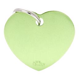 My Family Large Dog Tag Basic Heart i grönt